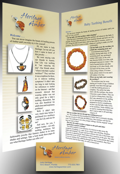 Rack card variations (prices on back) & biz card . . .