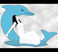 IR Radiology Women's Center (proposed) logo; they wanted something "like" DreamWork's Huck Finn fishing off the moon . . .